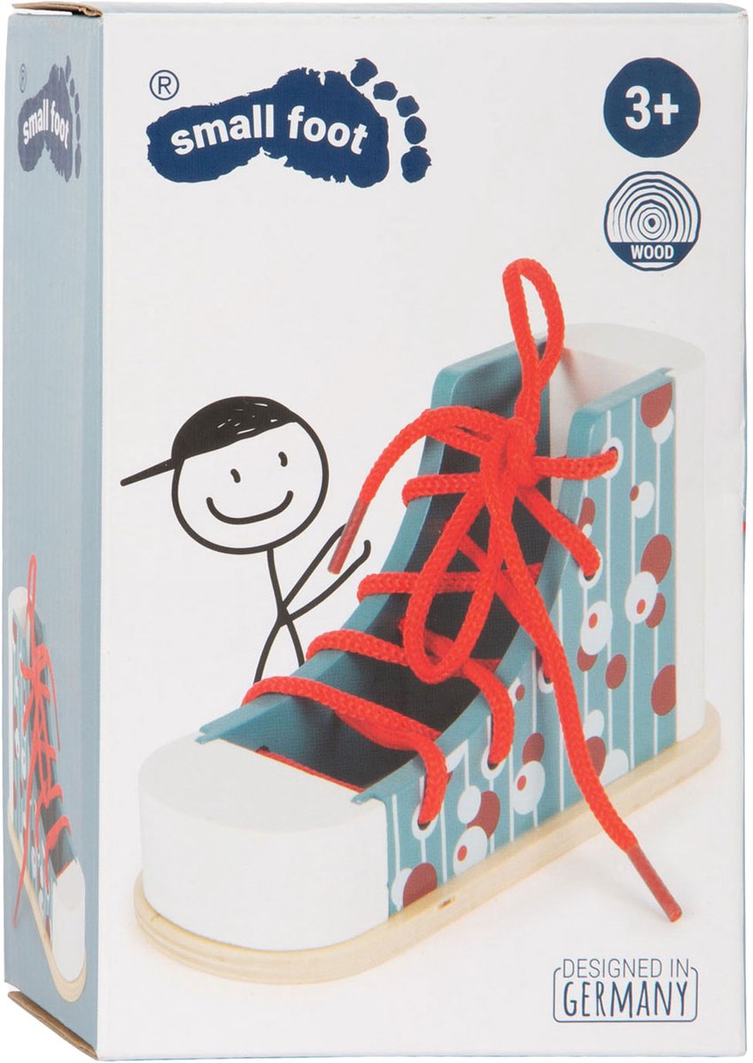 Small Foot - houten rijgschoen met veter