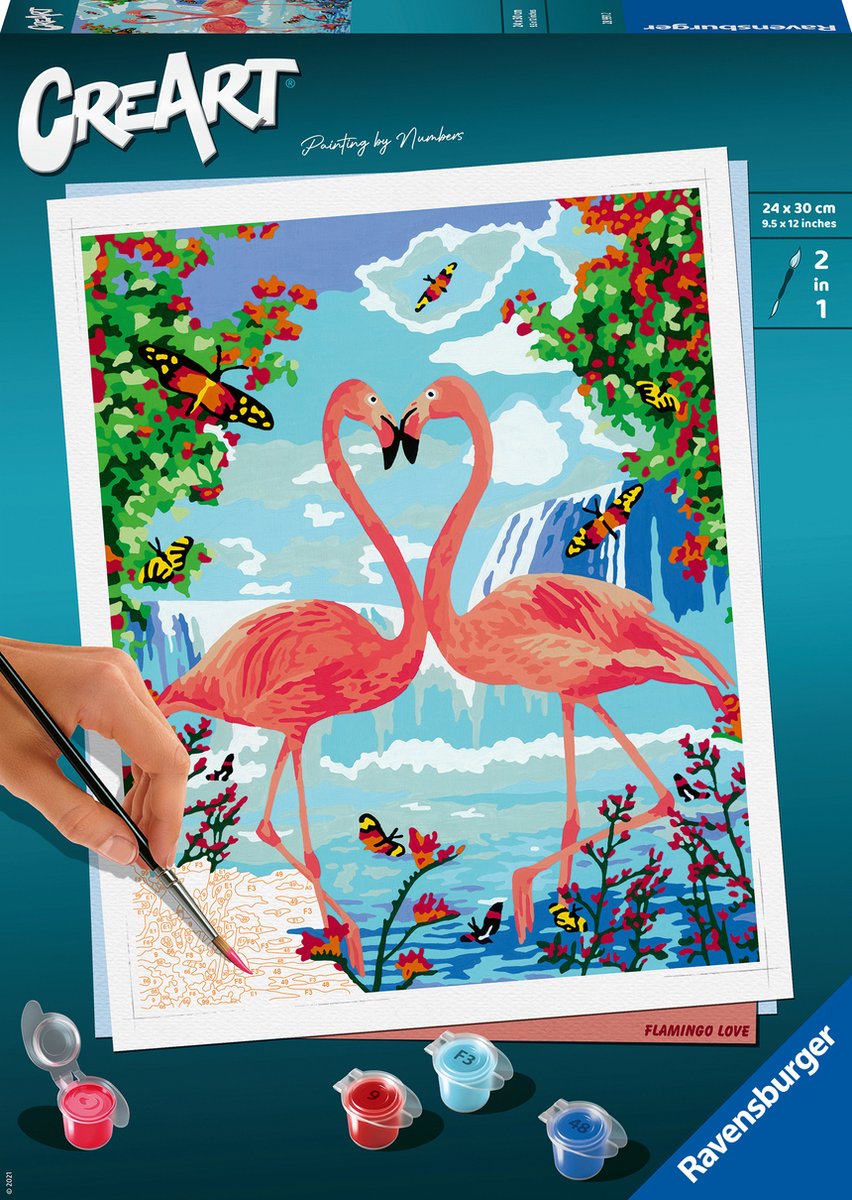 Ravensburger Schilderen Op Nummer Ravensburger creart schilderen op nummer - flamingo love