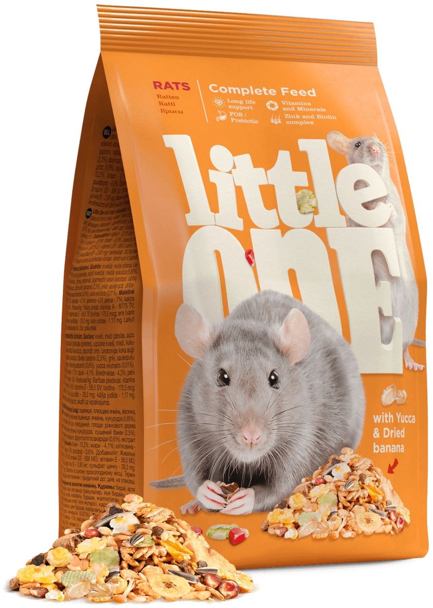 Little One voer voor ratten - rattenvoer - 900 g