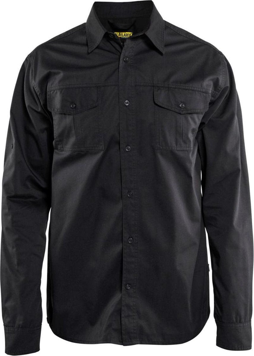 Blåkläder Blaklader 3298 werkoverhemd twill zwart