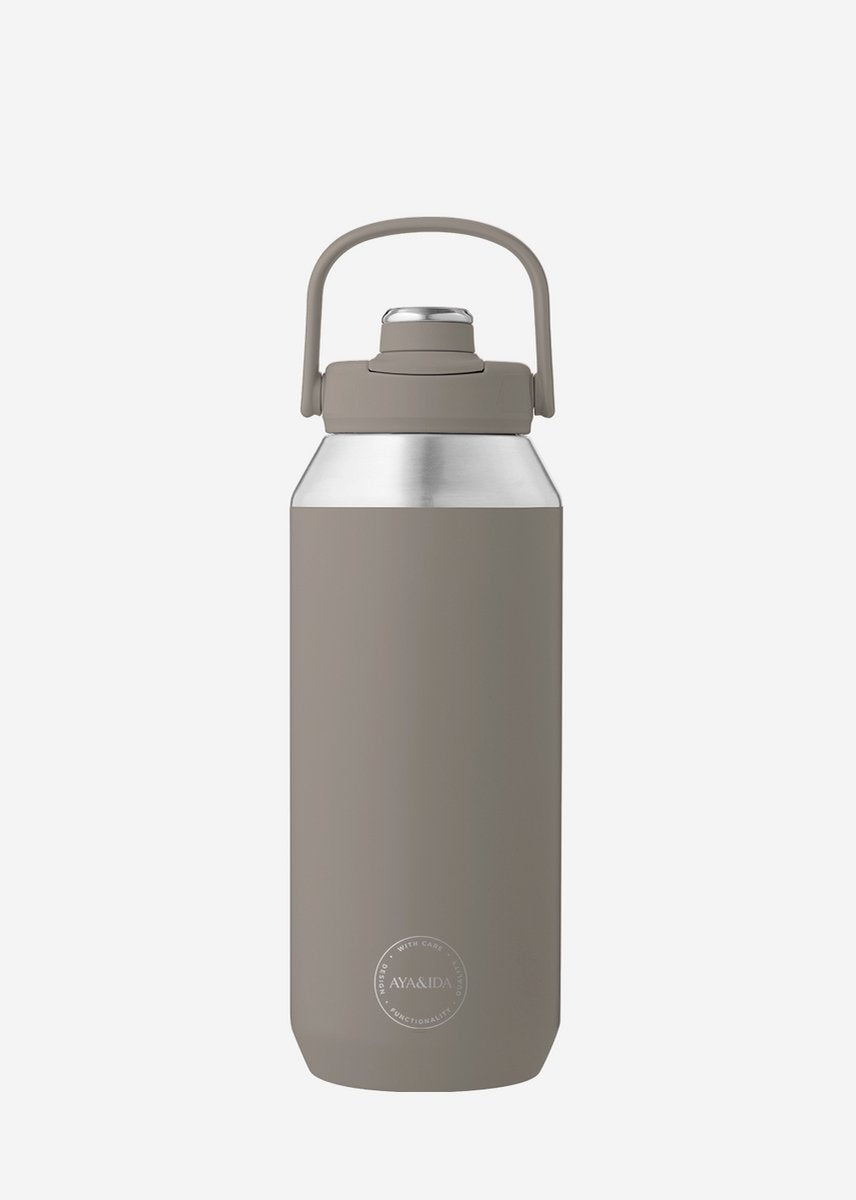 Aya Ida Aya ida - sports bottle - drinkfles - thermosfles - waterfles - rvs - 950 ml - driftwood