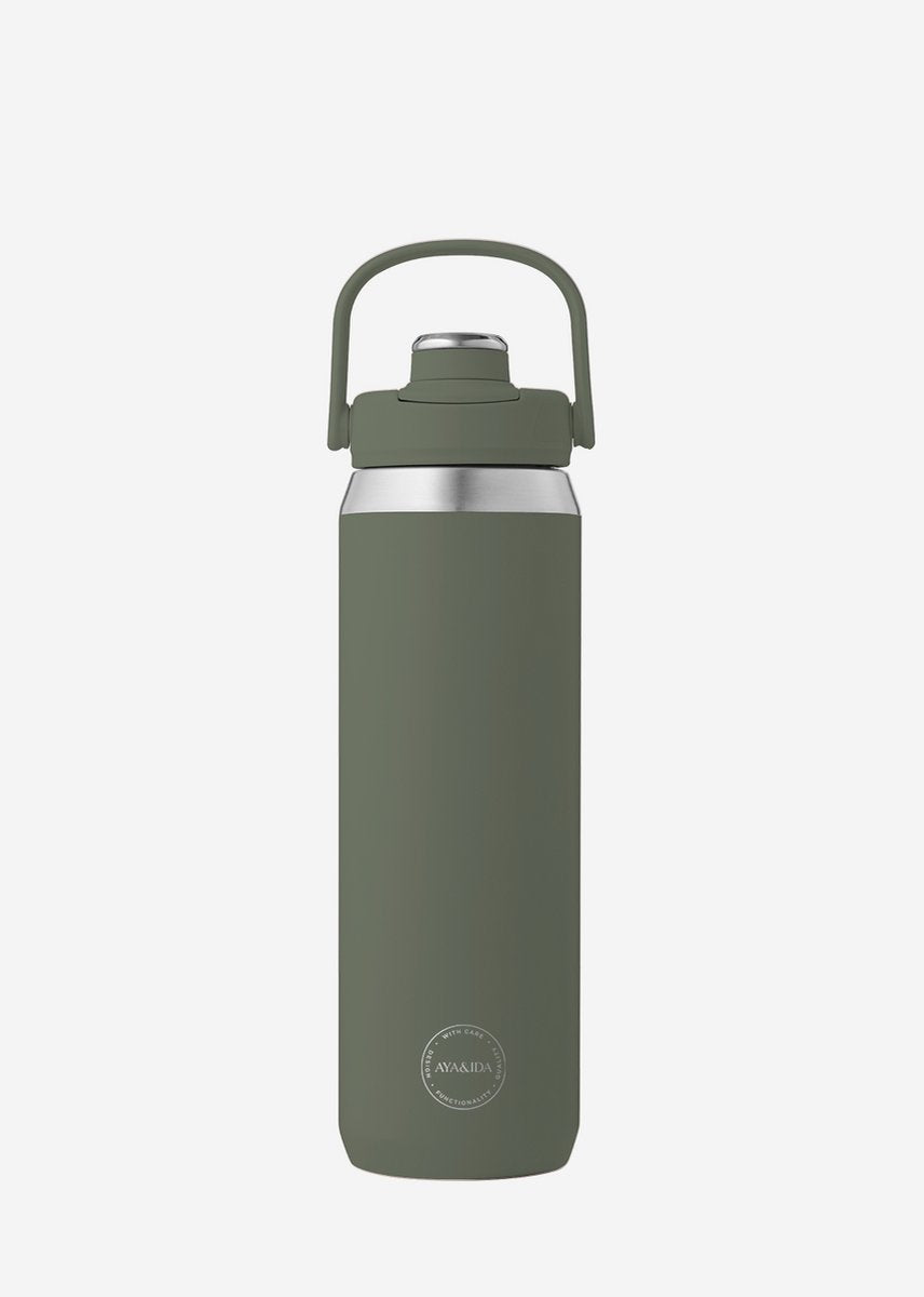 Aya Ida Aya ida - sports bottle - drinkfles - thermosfles - waterfles - rvs - 700 ml - tropical green