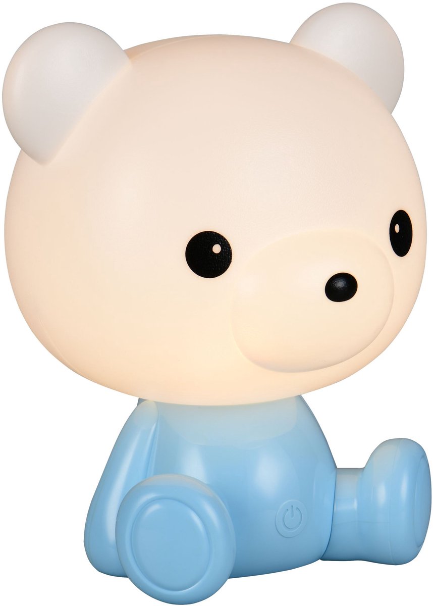 RL LIVE YOUR LIGHT Reality cutie - tafellamp - baby of kinderkamer - blauw - incl. 1x smd 0,3 w - aan uit touch - rgb-kleurenwisselaar - usb-aansluiting