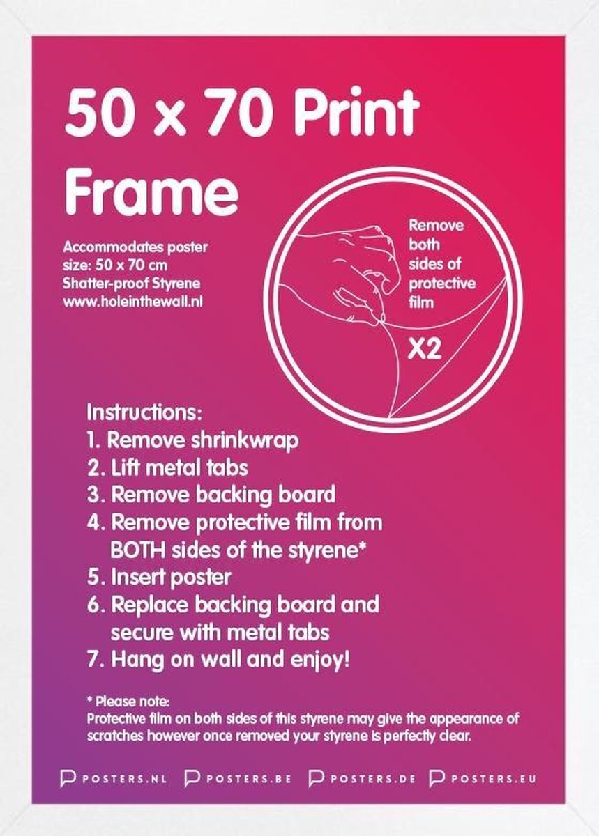 GB Eye Limited Wissellijst 50x70cm wit - mdf