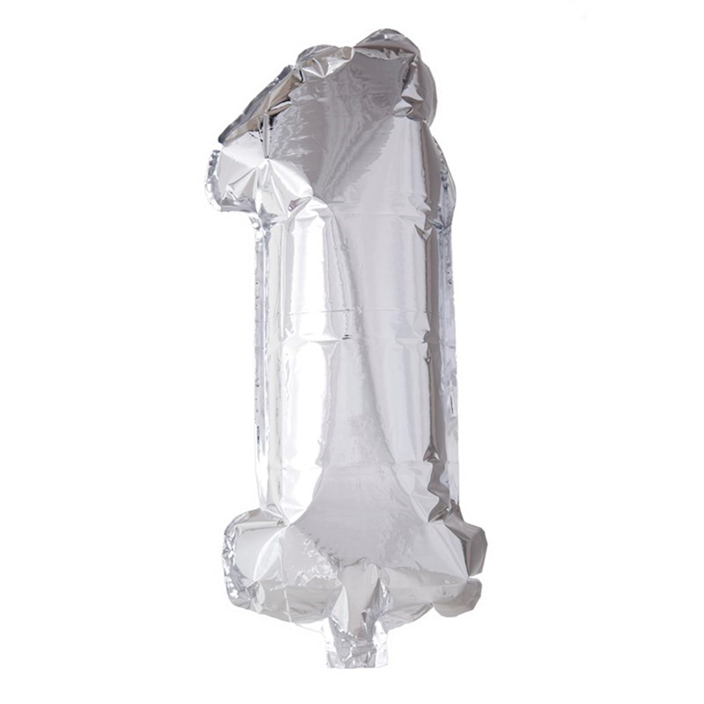Globos Folie ballon nummer '1' zilver 40cm