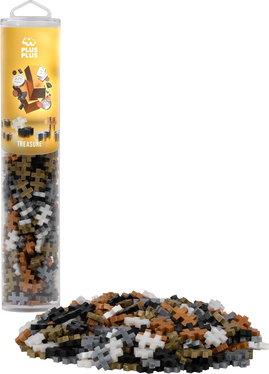 Plus-Plus schat mix 240 delige bouwset tube - 4319 - bouwspeelgoed - constructiespeelgoed - set met bouwstenen - vanaf 5 jaar
