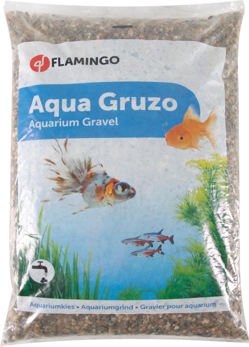 Flamingo Aquarium – grind gruzo – aquarium grind – grof grind voor aquarium – bruin – 43x29x7 cm – 10 kg – europese kwaliteit
