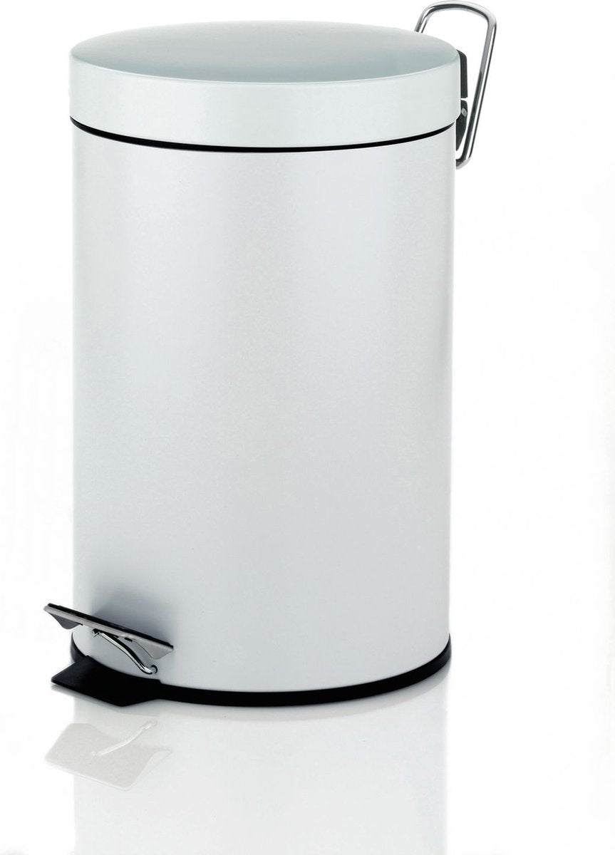 Kela Monaco pedaal afvalemmer - 3 l - wit -