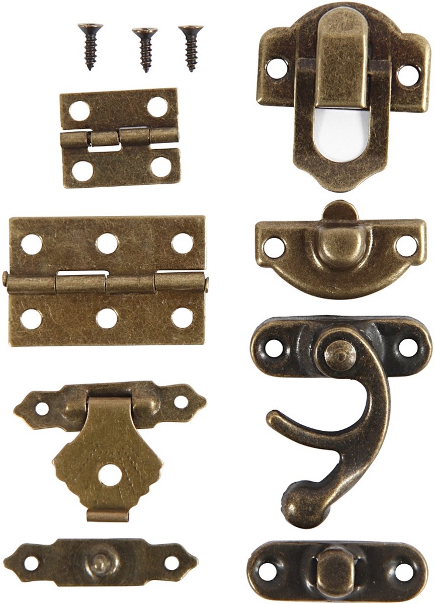 Creativ Company Creotime mini-beslag antiek goud 15 sets