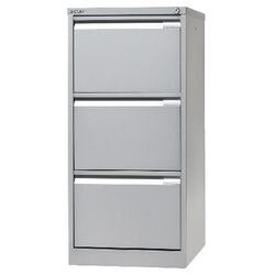 Hangmapladenkast Bisley 47 x 62,2 x 101,6cm draaggewicht 35k zilvergrijs 3 laden