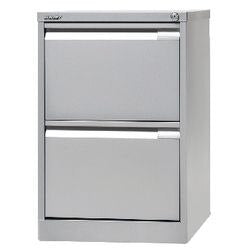 Hangmapladenkast Bisley 47x62,2x71cm 35kg zilvergrijs 2 laden