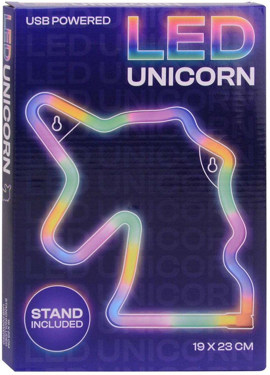 Johntoy Eenhoorn regenboog nachtlamp 27720.