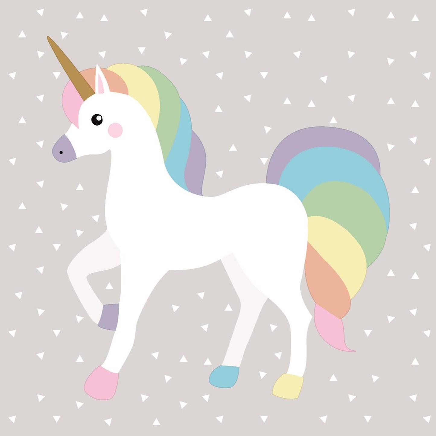 Papstar Set a 20 servetten unicorn 3-laags 33x33cm