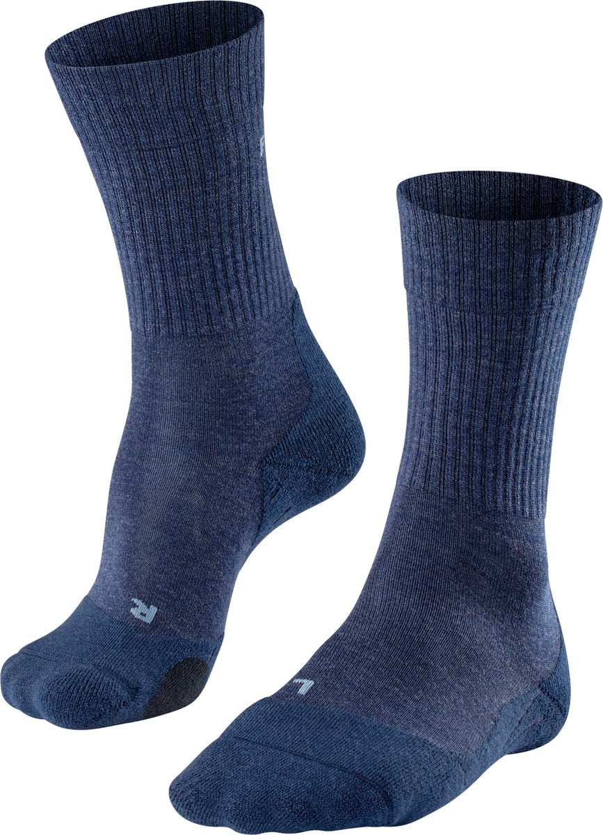 FALKE tk2 wool anti-blaar dik wol functioneel materiaal wandelsokken heren blauw - maat 44-45