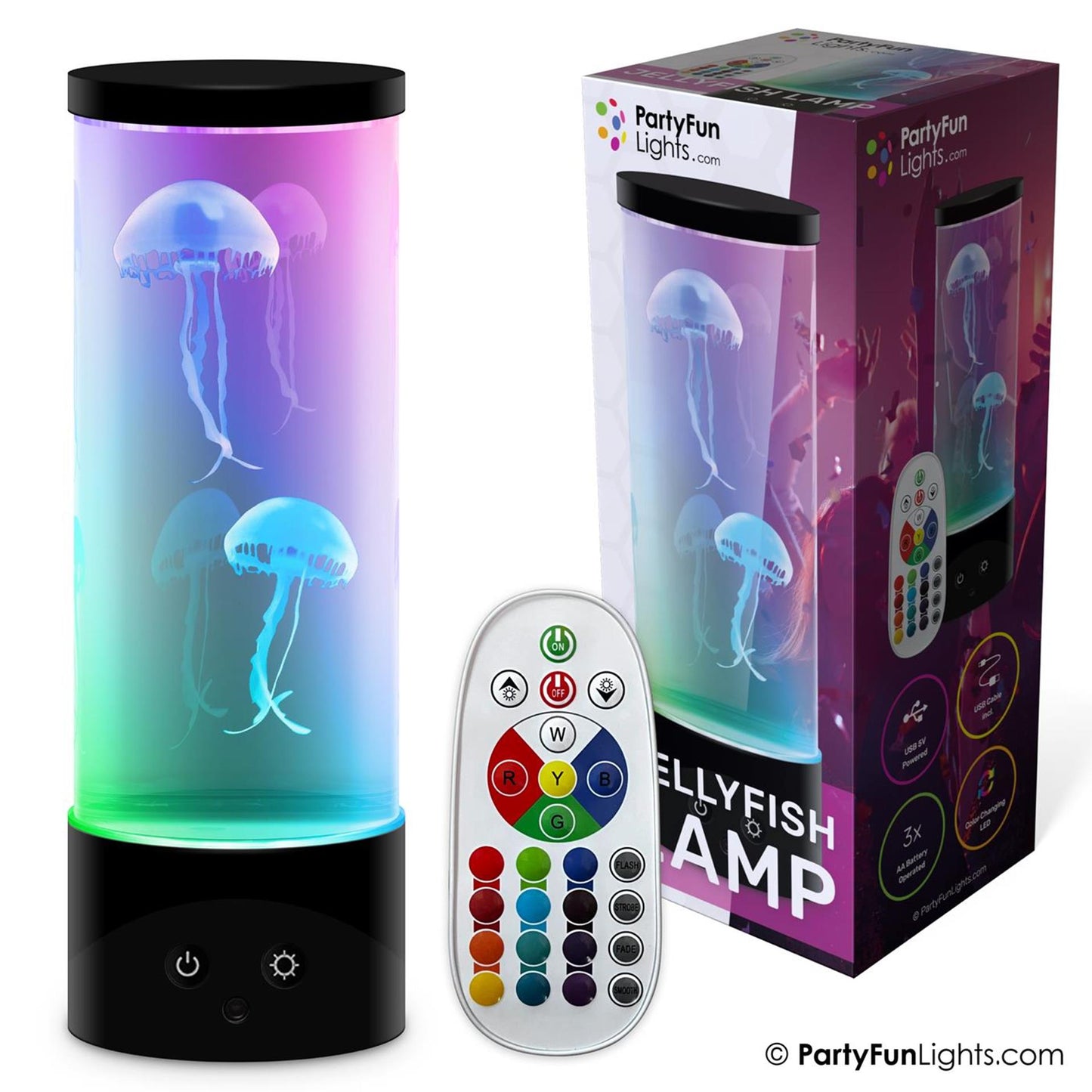 PartyFun Lights Tafellamp jellyfish led muti colour