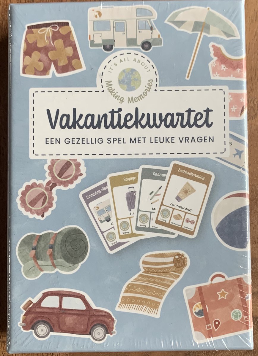 Making Memories vakantie kwartet kaartspel voor kinderen en volwassenen.