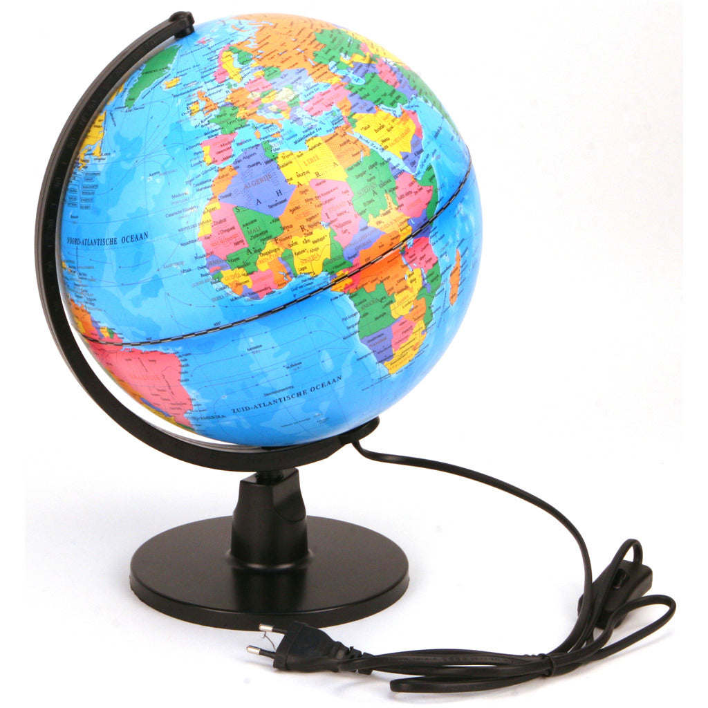 Basic Globe met led licht nederlands 25 cm