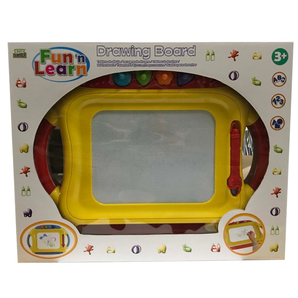 Basic Kidz corner fun'n learn tekenbord met pen en 4 vormpjes