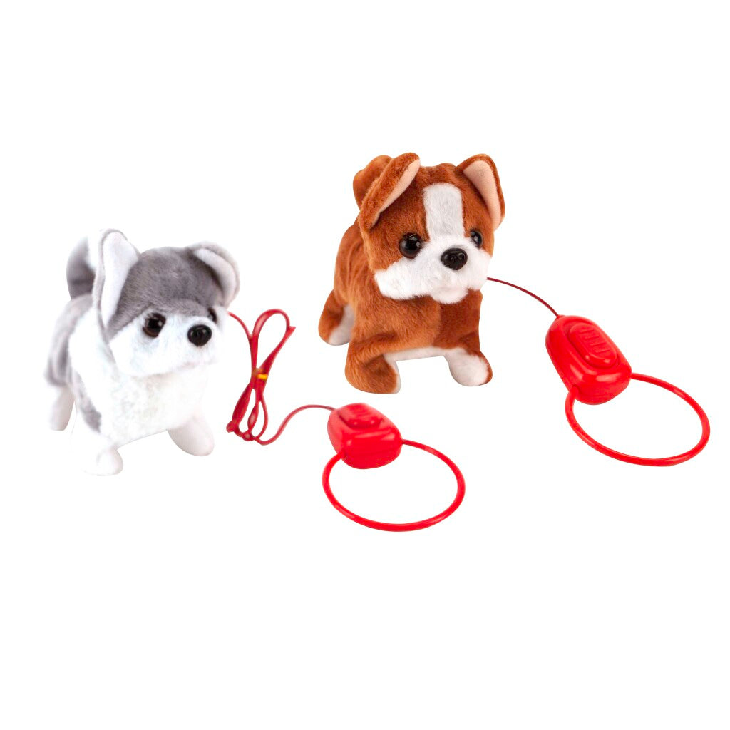 Basic Loop en blaf pluche hondje assorti