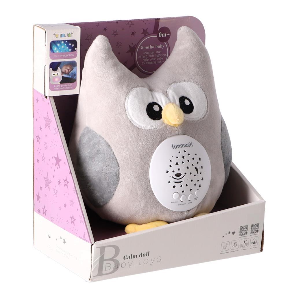 Overige Merken Knuffelprojector uil + licht en geluid