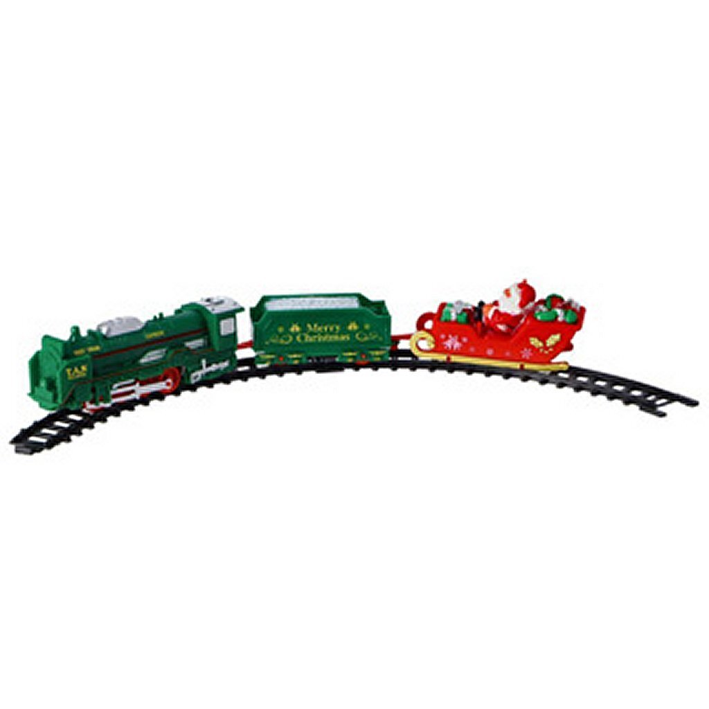Overige Merken Kersttrein met licht en geluid 25-delig