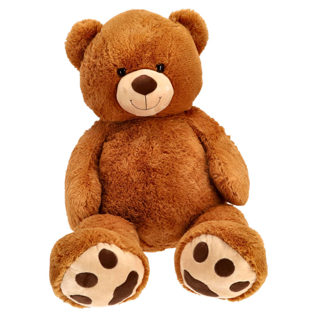 Pluchiez knuffel beer zittend 120 cm bruin