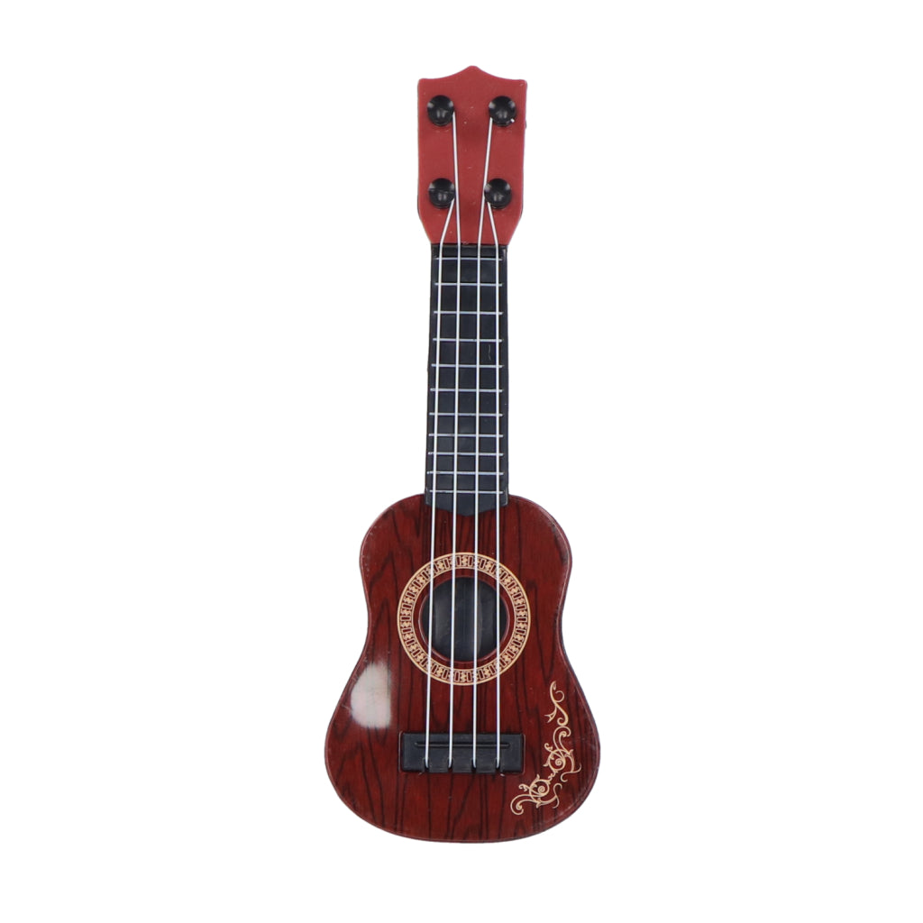 Overige Merken Mini gitaar 26 cm houtlook bruin
