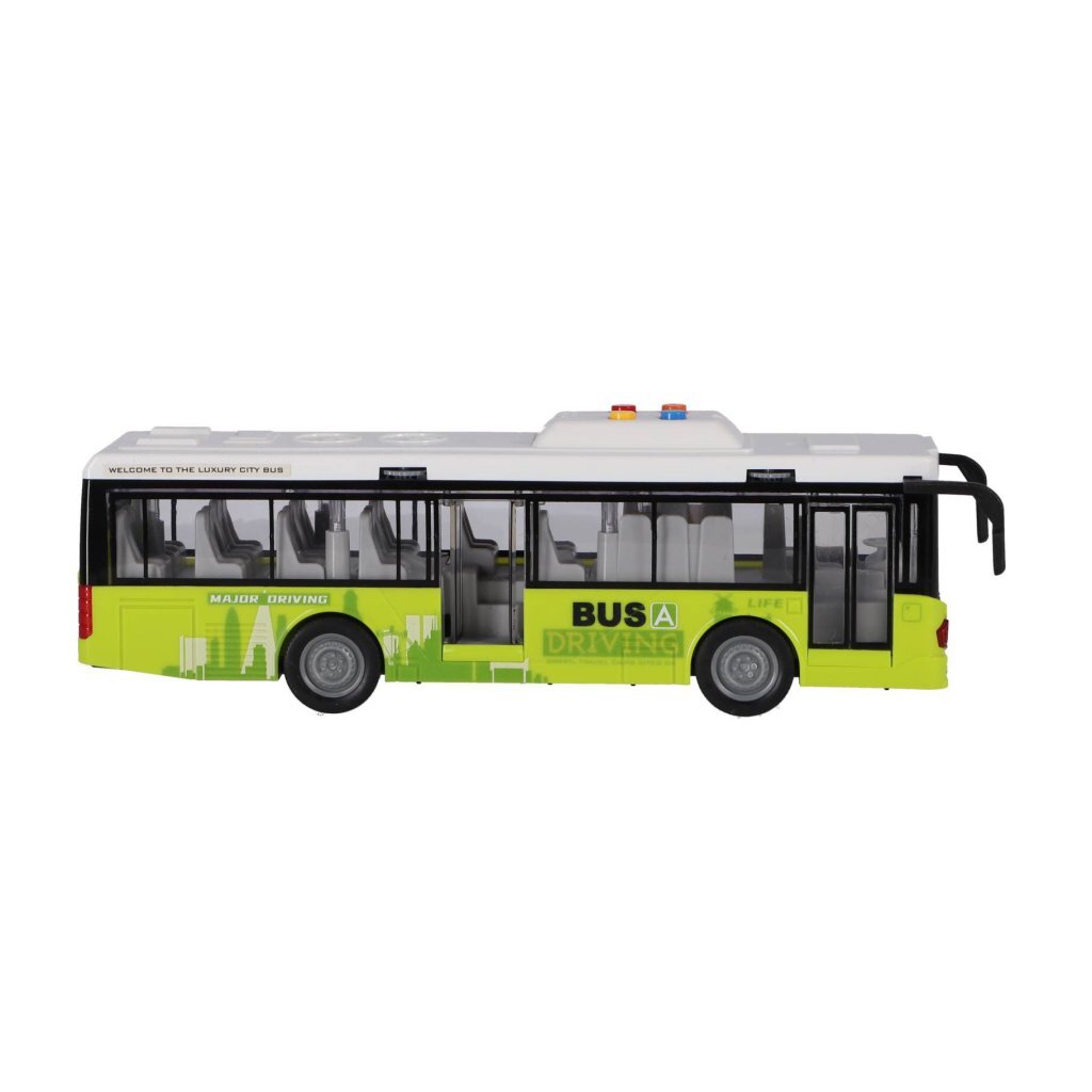 Overige Merken Stadsbus 1:16 + licht en geluid wit groen