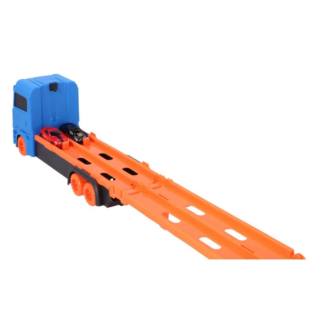 Overige Merken Pop-up auto transporter + 2 die-cast voertuigen
