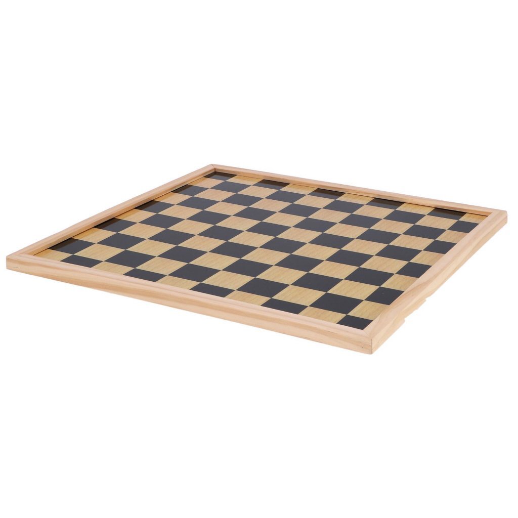 Overige Merken Houten dam-schaakbord 40x40 cm