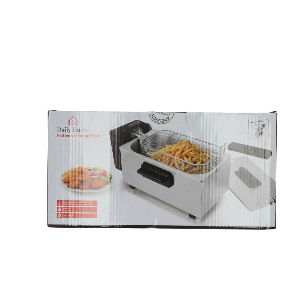 Daily Home friteuse 3l rvs zwart