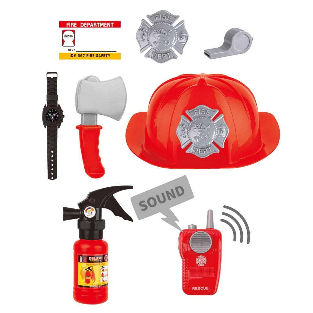 Overige Merken Brandweer verkleedset + accessoires en geluid