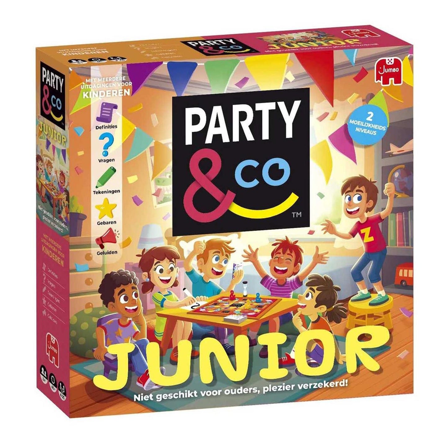 Jumbo Party co. junior - bordspel voor kinderen - vanaf 8 jaar - actiespel - partyspel