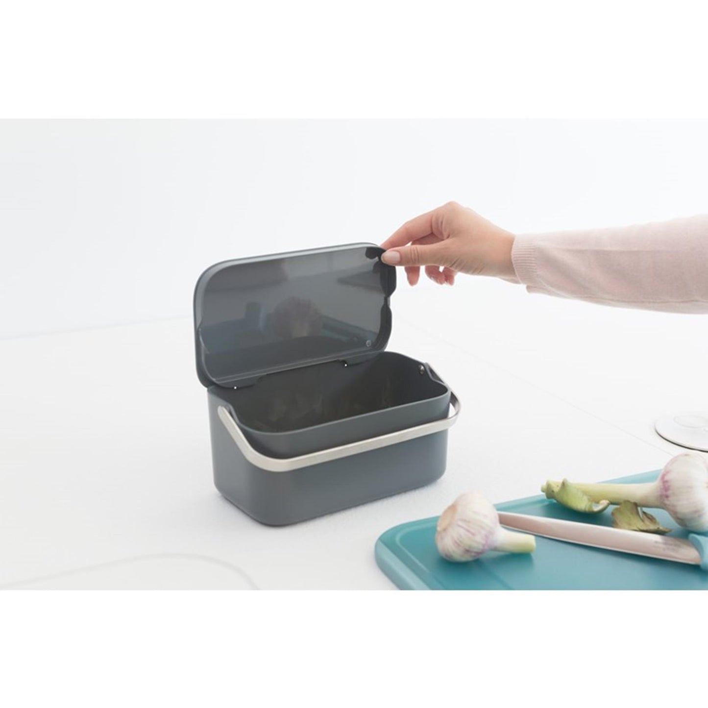 Brabantia aanrecht afvalbakje grijs