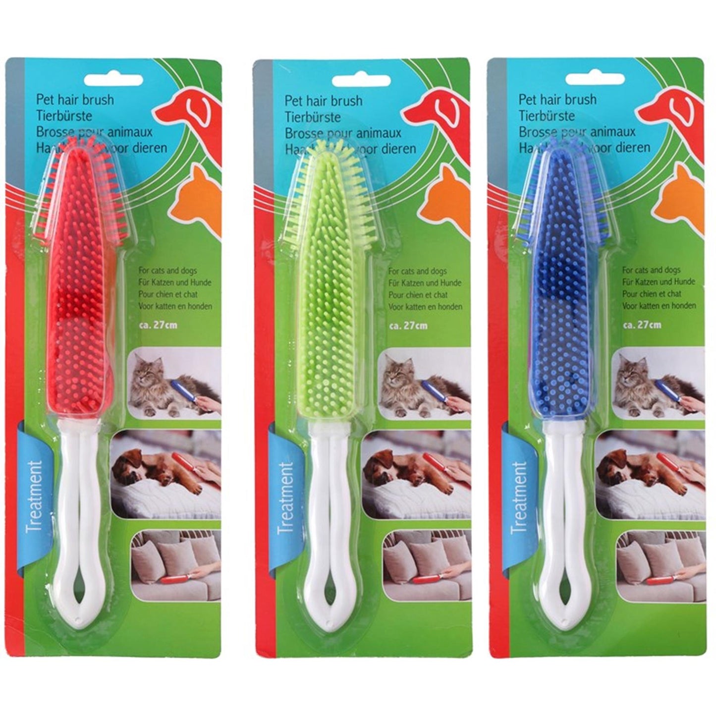 PET Haarborstel dier 27cm