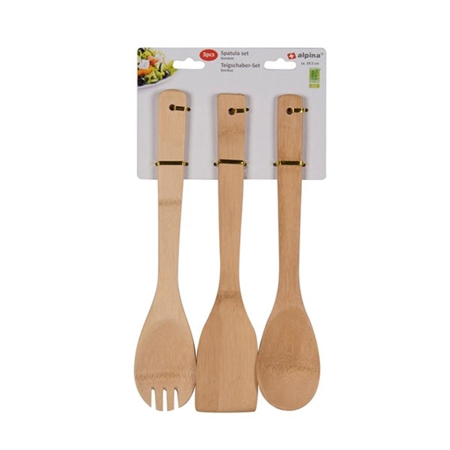 Alpina Spatelset bamboe 29,5cm set a 3 stuks