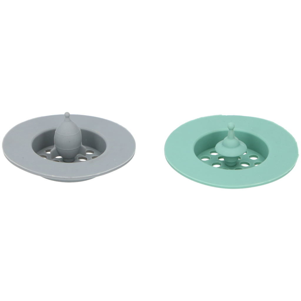 Cuisine Elegance gootsteenzeef 7 cm 2 stuks groen grijs