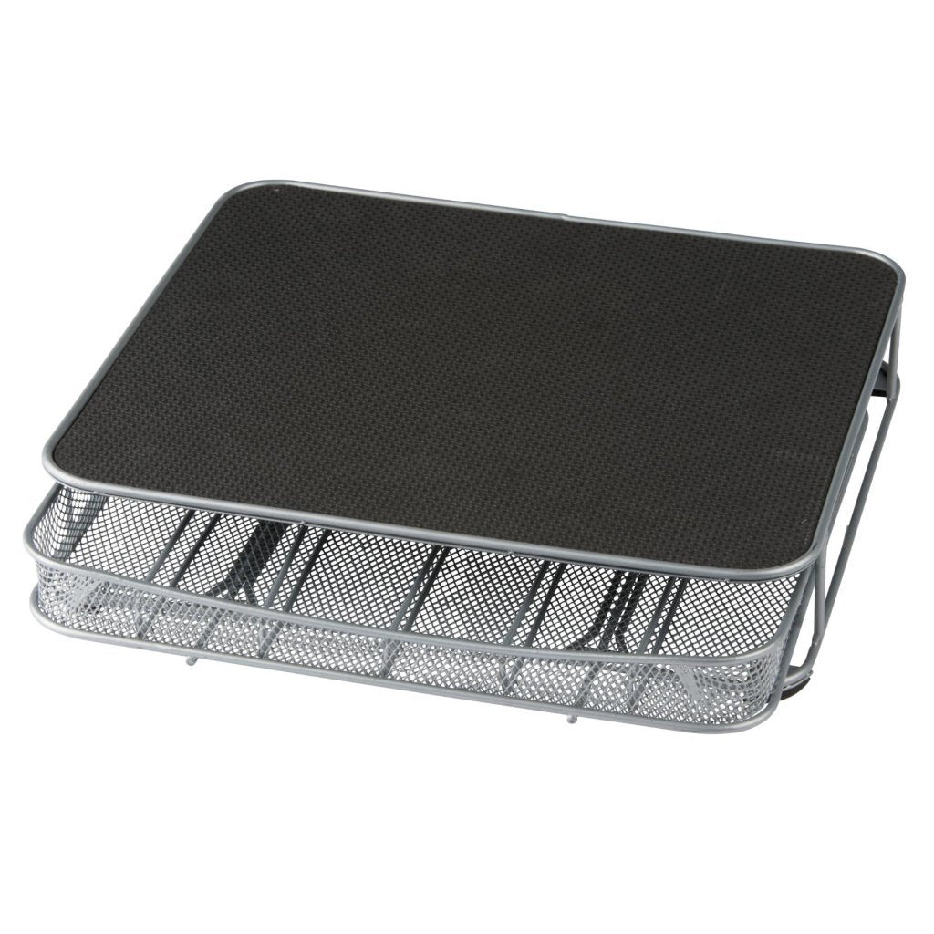 Overige Merken Koffiezetapparaat standaard met capsulehouder 32x29x6 cm metaal zwart zilver