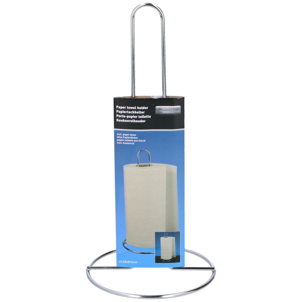 Basic Keukenrolhouder 28 cm rvs