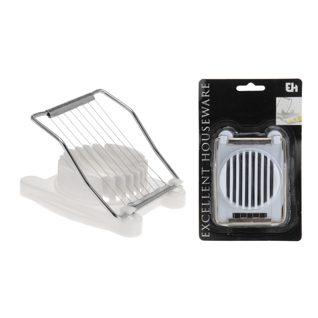Excellent Houseware eiersnijder wit rvs