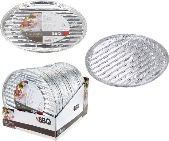 BBQ Barbecue grillschalen rond 35 cm 3 stuks