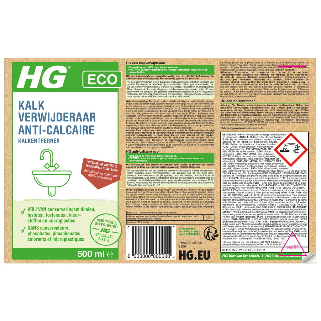 HG eco kalkverwijderaar 500ml