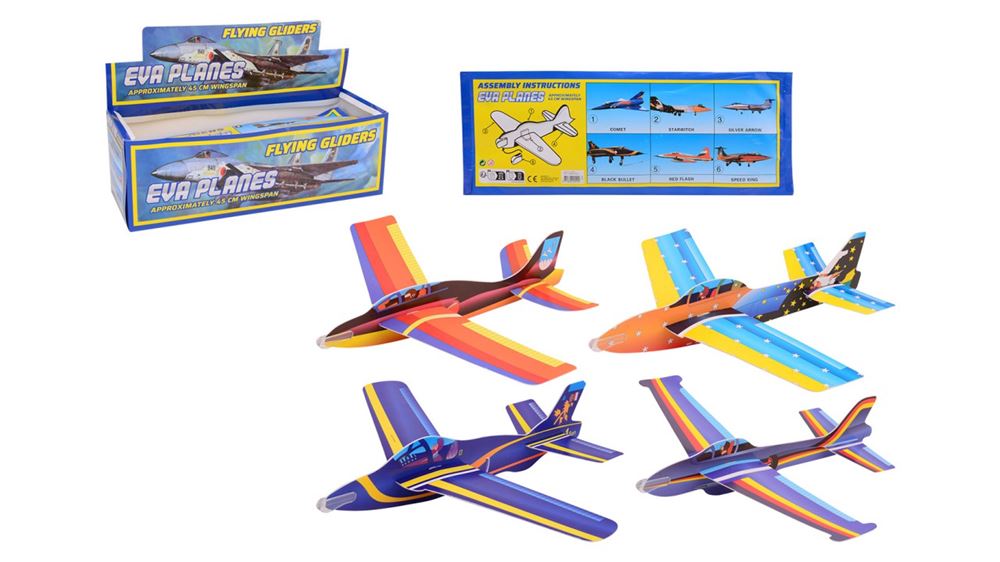 Johntoy Foam vliegtuig jumbo, 45cm