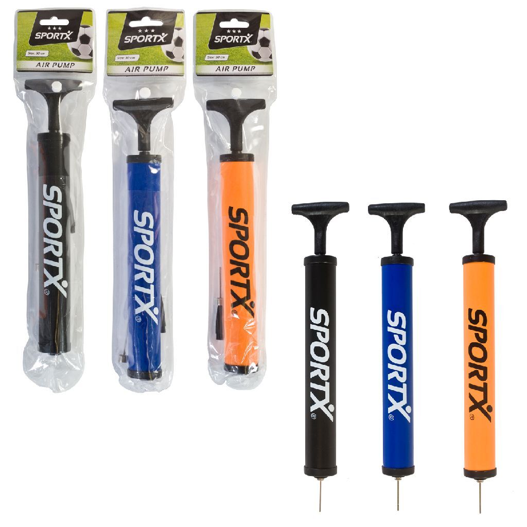 SportX balpomp met verloopstukje en metalen naald 30 cm