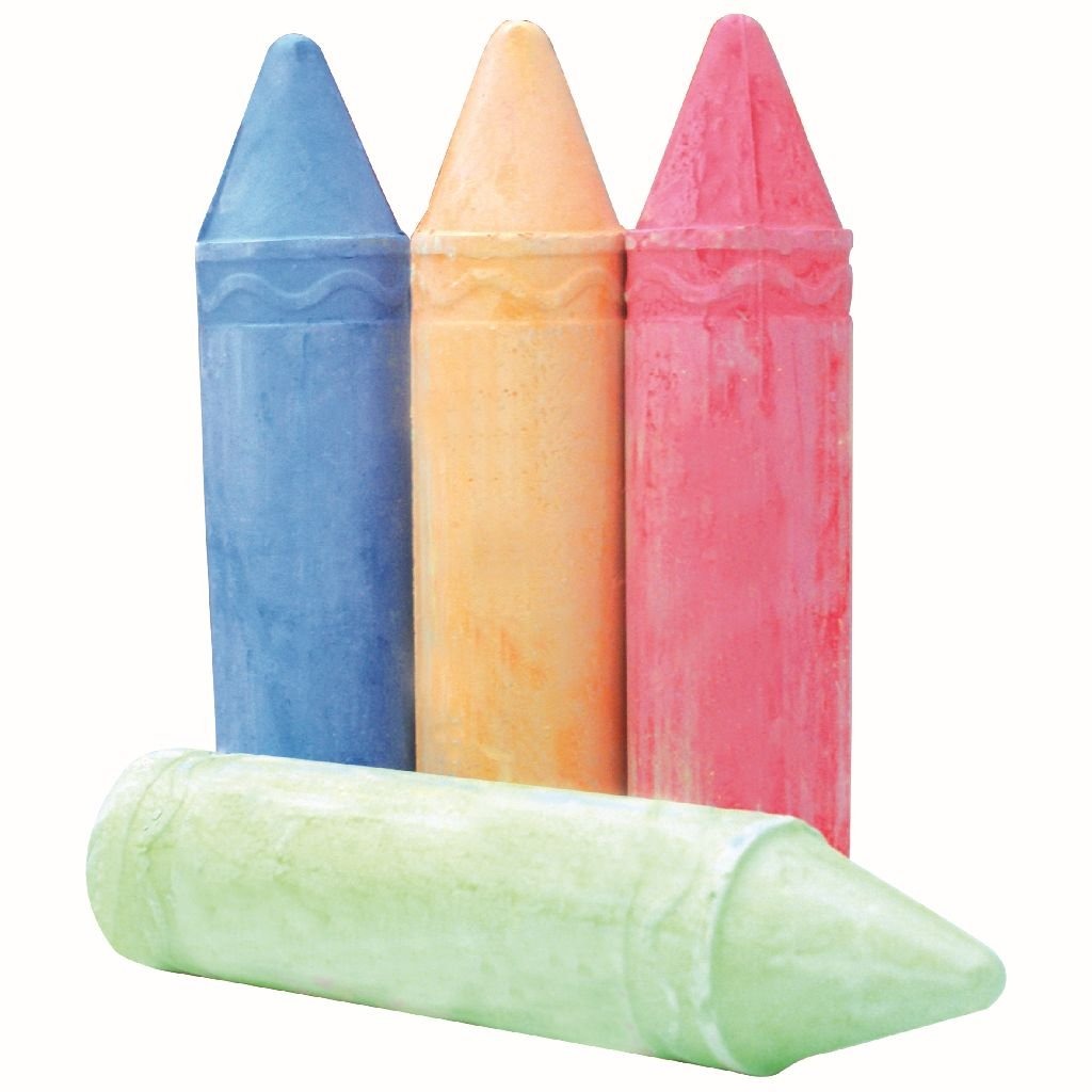 Clown super stoepkrijt 4 stuks