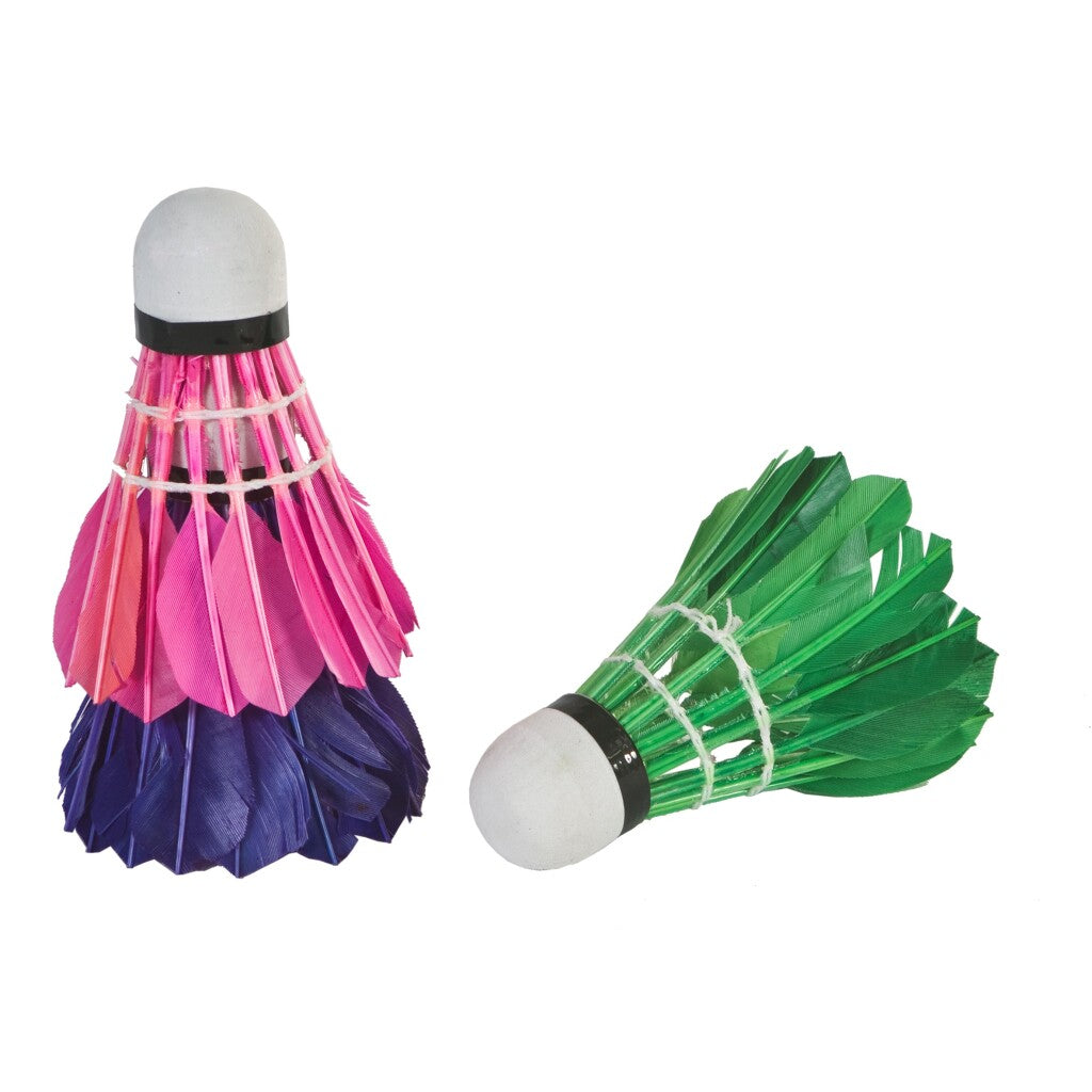 SportX veren shuttles in koker 3 stuks paars roze groen