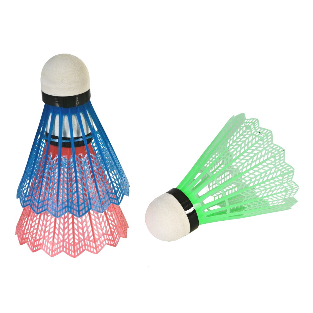 SportX shuttles in koker 3 stuks rood groen blauw