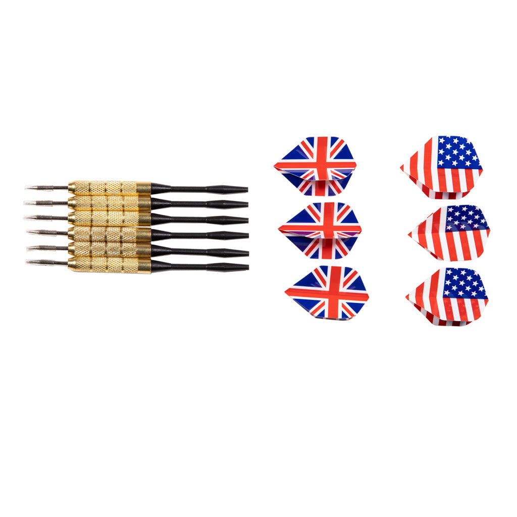 SportX dartbord flocked met 6 darts