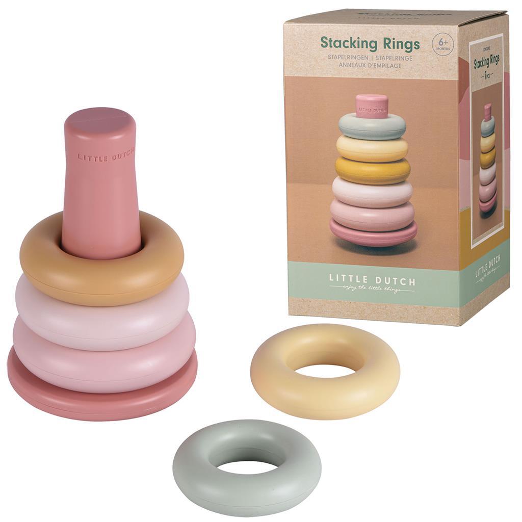 Rubo Toys Little dutch stapelringen roze