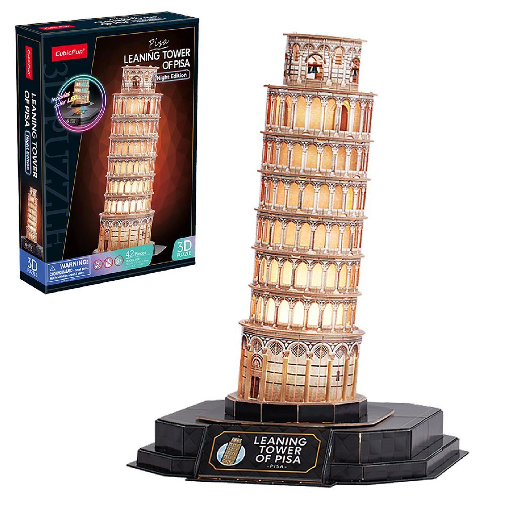 Cubic Fun 3d puzzel pisa + licht 42 stukjes